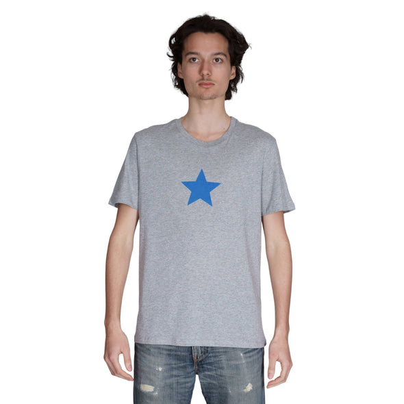 T-shirt gris chiné "Étoile" en coton bio