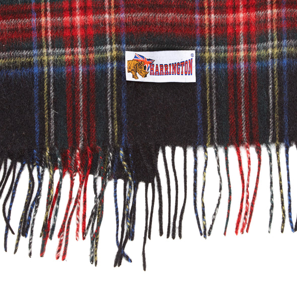 Echarpe écossaise noire 100% laine