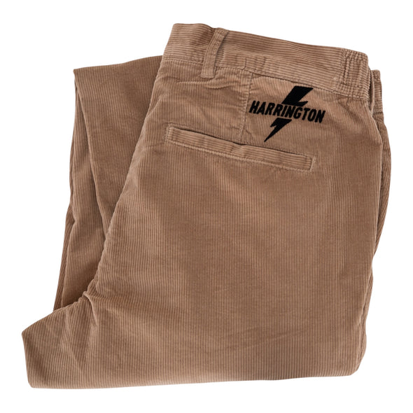 Pantalon chino velours côtelé camel