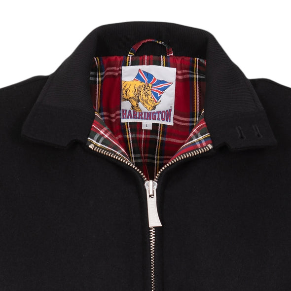 Blouson Harrington en laine noir