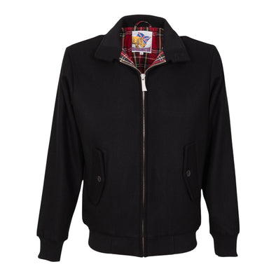 Blouson Harrington en laine noir
