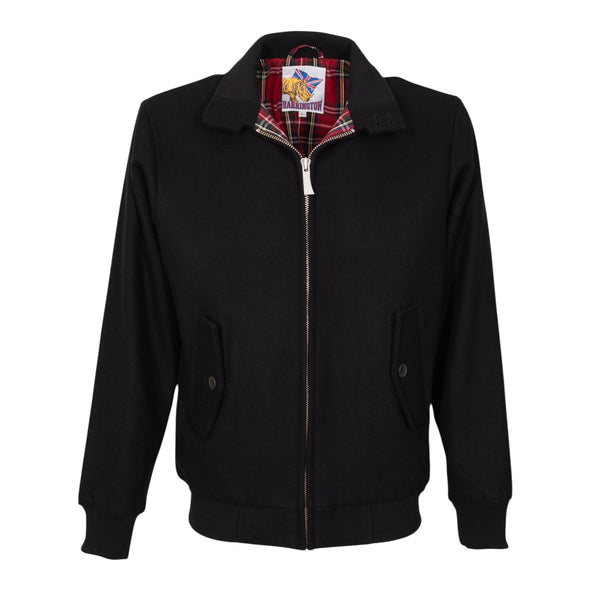 Blouson Harrington en laine noir