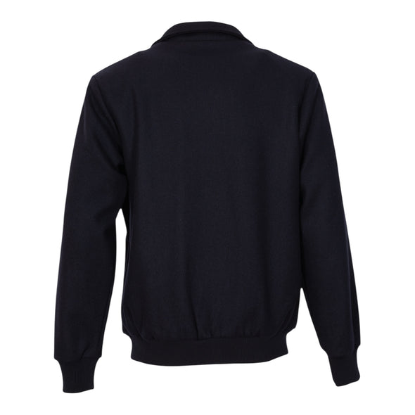 Blouson Harrington en laine bleu marine
