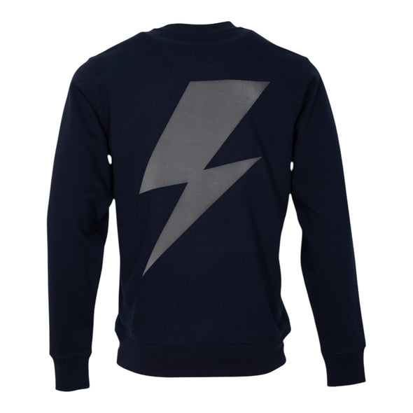 Sweat-shirt bleu marine Big Flash