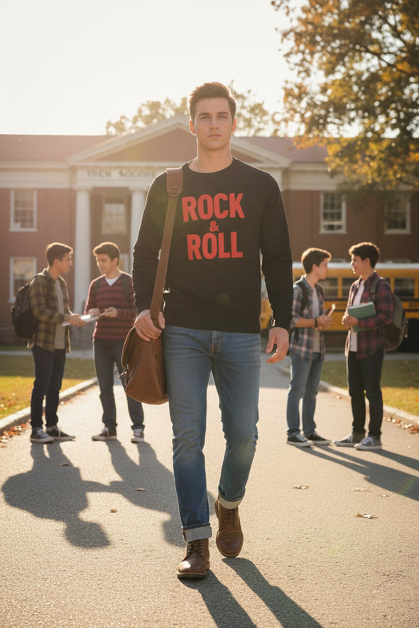 Sweat-shirt Rock&Roll noir