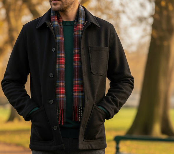 Veste de peintre noire en laine