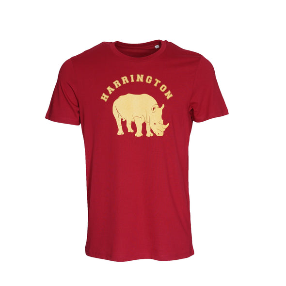 T-shirt rouge "Rhino" en coton bio