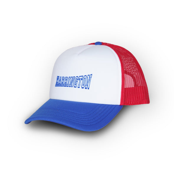 Casquette Trucker Bleu / Blanc / Rouge - Logo Harrington
