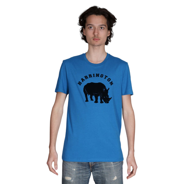 T-shirt bleu "Rhino" en coton bio