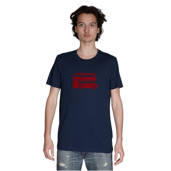 T-shirt "Bus" bleu marine coton bio