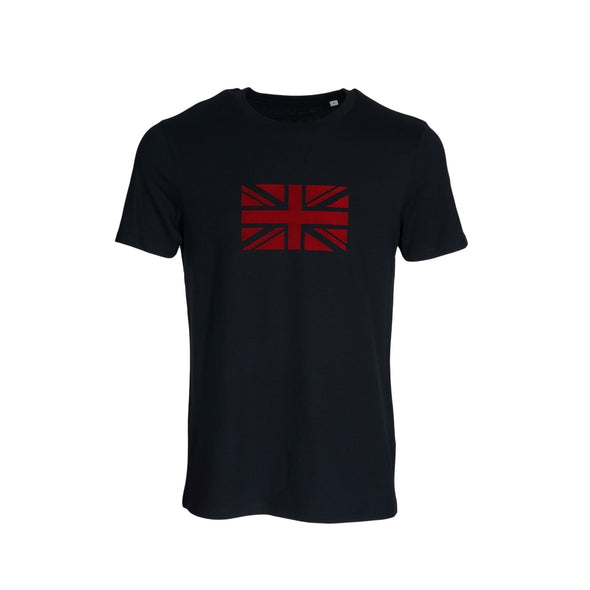 T-shirt noir "Union Jack" en coton bio
