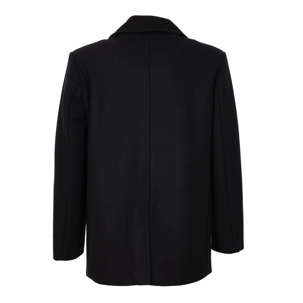 Caban en laine noir