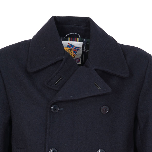 Caban en laine bleu marine
