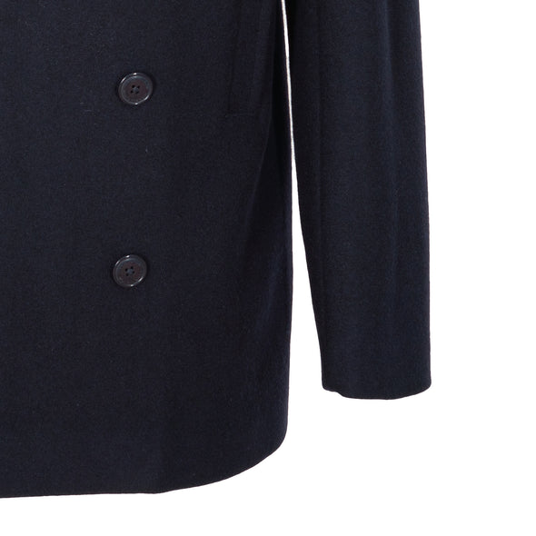 Caban en laine bleu marine
