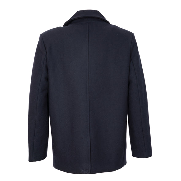 Caban en laine bleu marine