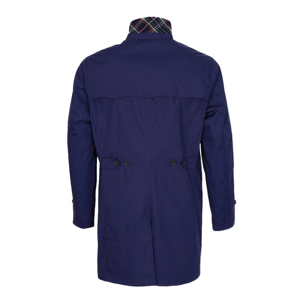 Trench droit uni bleu