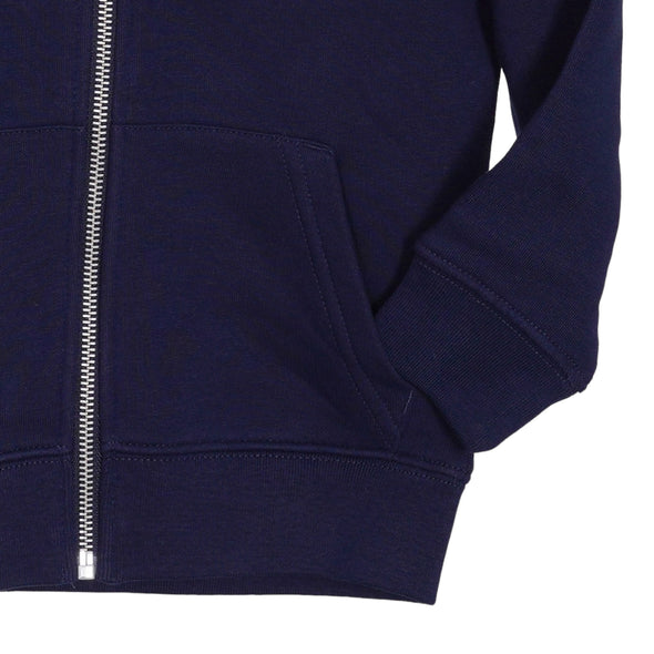 Sweat zippé enfant bleu marine