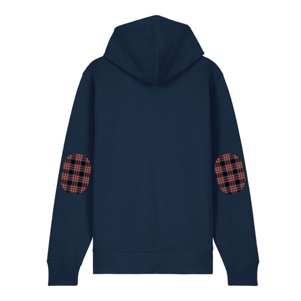 Hoodie bleu marine à coudières