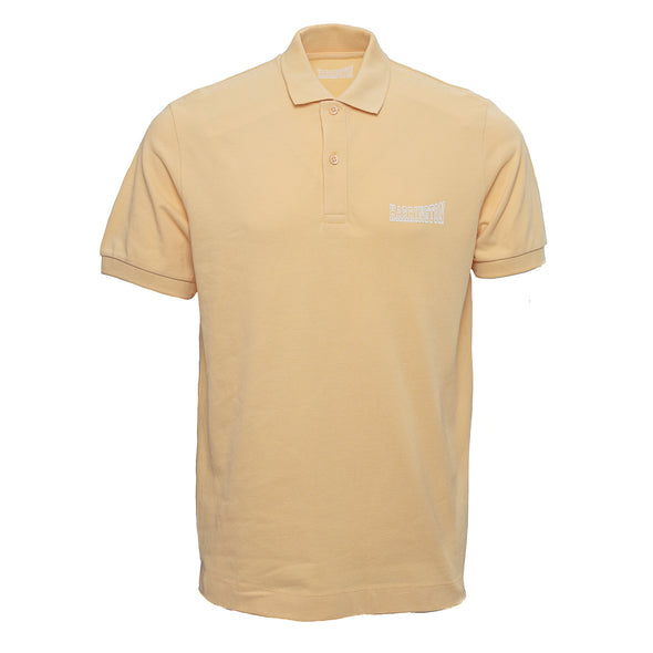 Polo piqué jaune / blanc