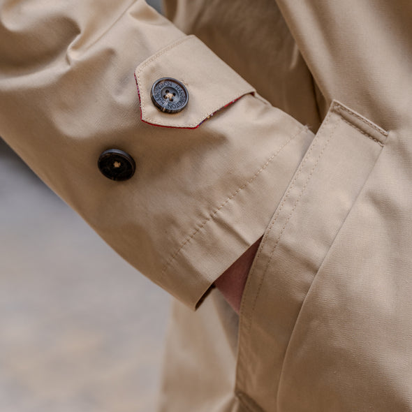 Trench droit uni beige