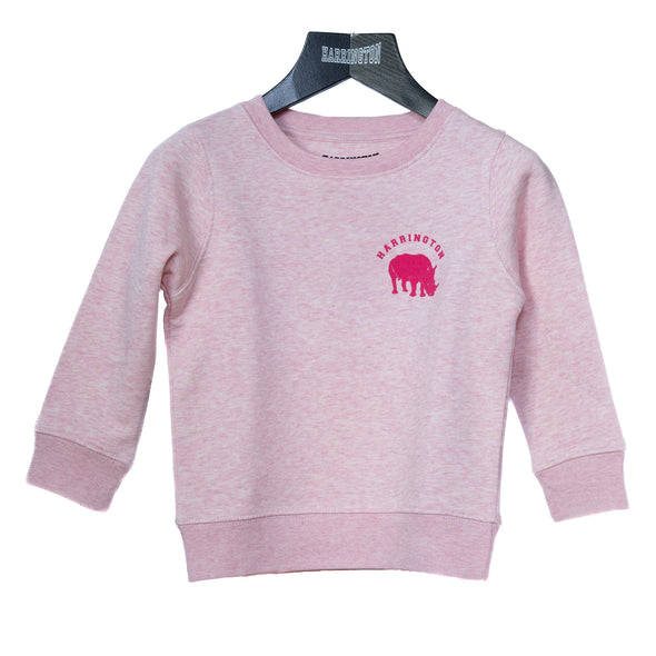 Sweat-shirt enfant rose chiné