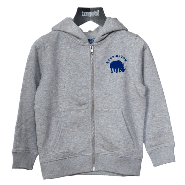 Sweat zippé gris / Marine enfant