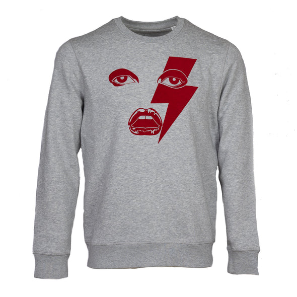 Sweat-shirt Face gris