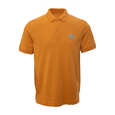 Polo piqué camel / gris