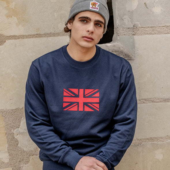 Sweat-shirt Union Jack marine