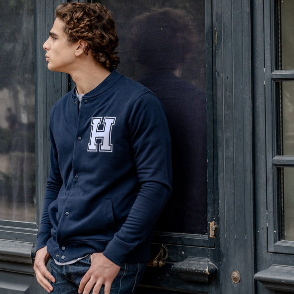 Sweat-shirt teddy bleu marine