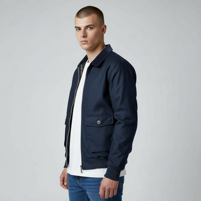 Blouson worker en canvas marine