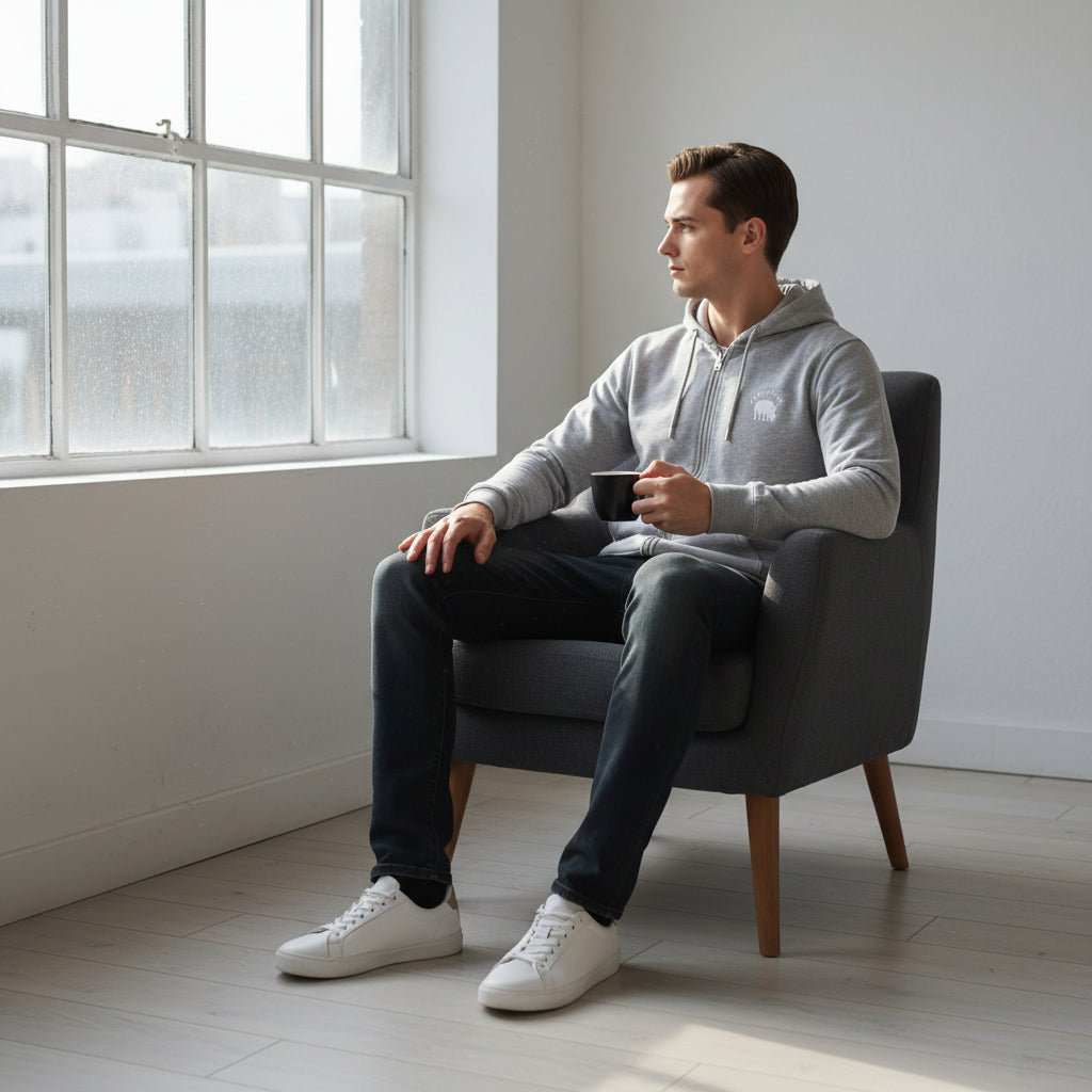 Hoodie À Logo Buffalo David Bitton Pour Homme, Taille L, Gris Mélangé Hoodie À Logo Buffalo David Bitton Pour Homme, Taille L, Gris Mélangé