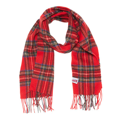 Echarpe écossaise rouge 100% laine