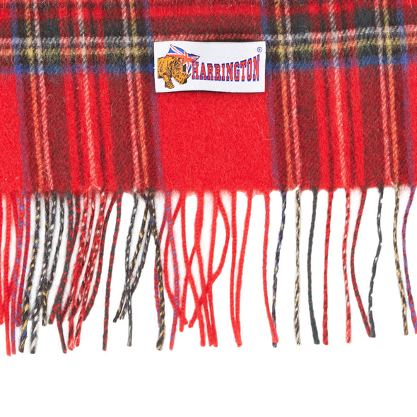 Echarpe écossaise rouge 100% laine